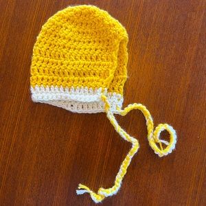 Yellow Knit Baby Bonnet